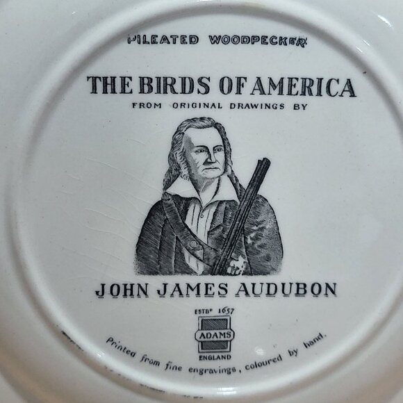 Vintage Adams England Audubon Birds of America Pileated Woodpecker Decorative Pl - Picture 6 of 11